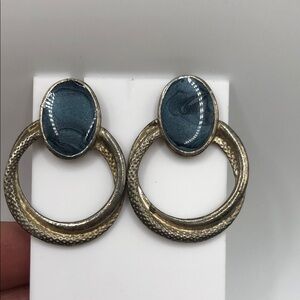 Elegant Blue and silver Earrings